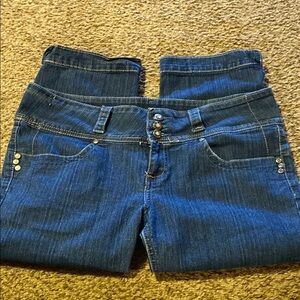 Diamanté women’s Size 13 Stylish Blue Women's Capri